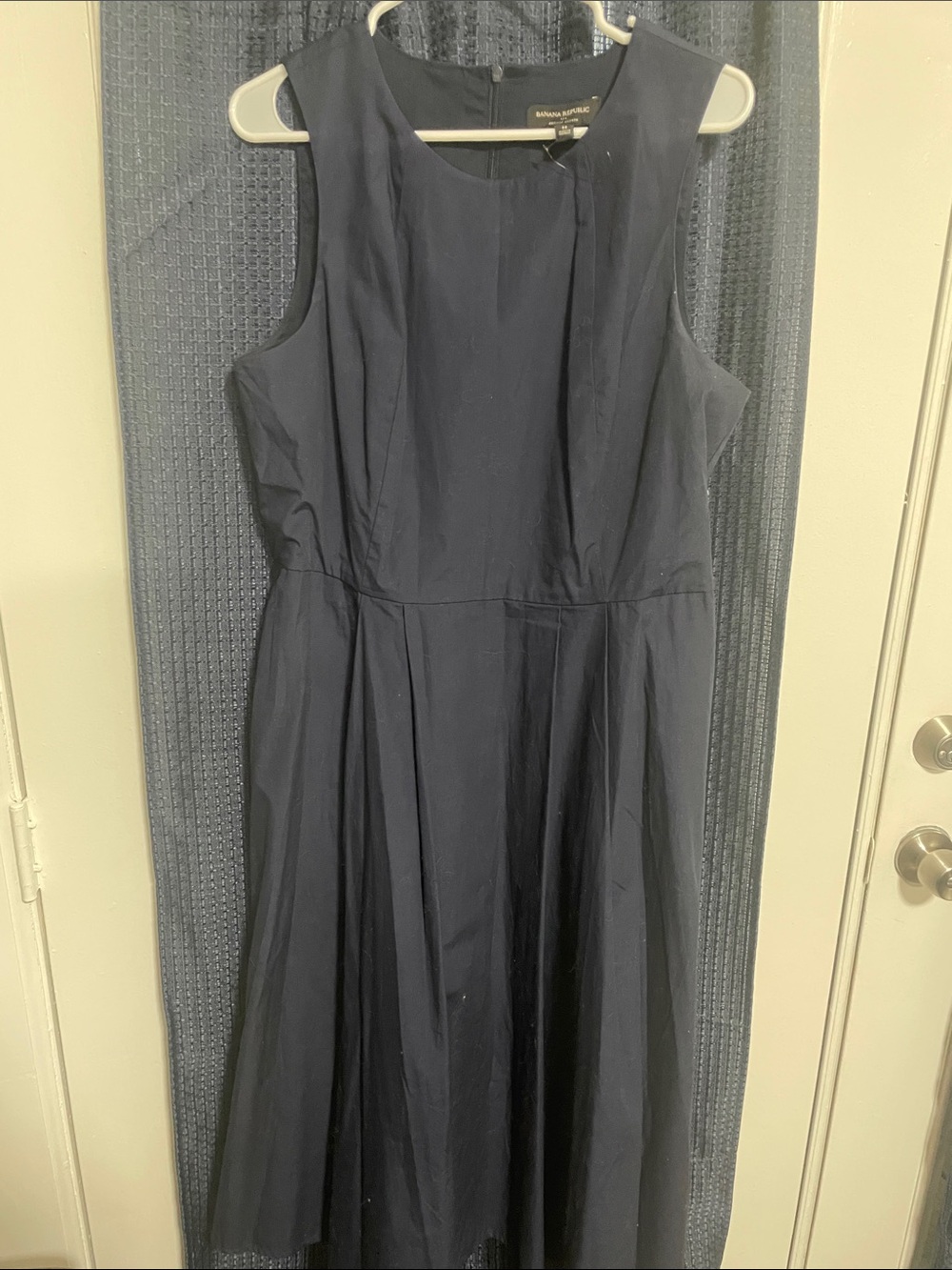 Banana Republic Dark Navy Sleeveless Fit & Flare Dress